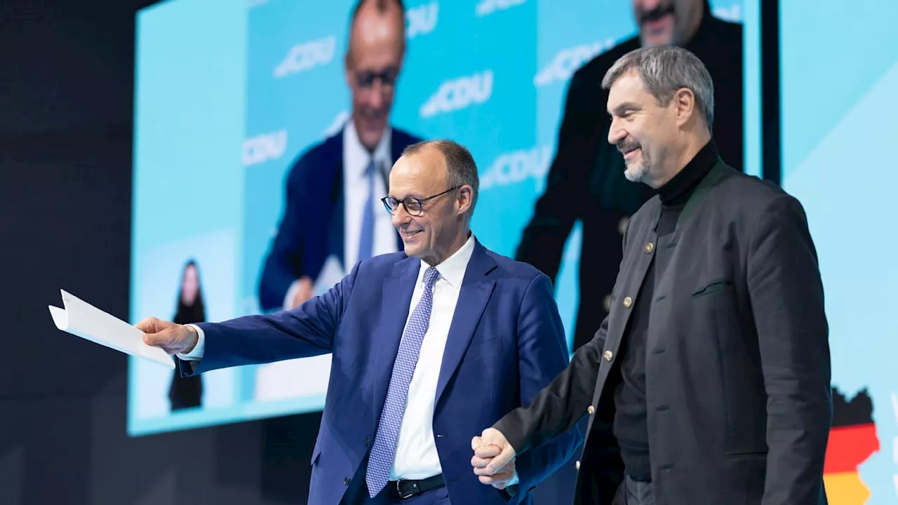 CDU-Parteitag nach AfD-Schock: Merz verspricht Wahlsieg, Söder sieht Achterbahn-Fahrt