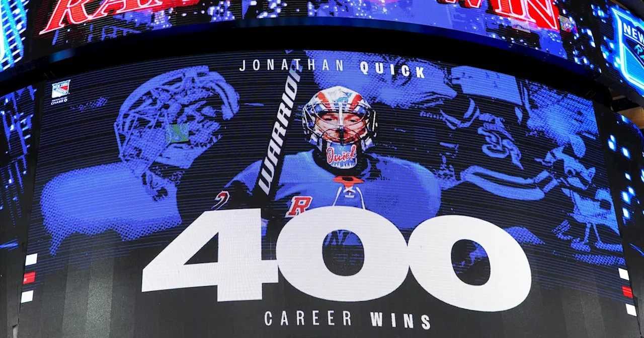 Rangers Rally Past Golden Knights, Quick Reaches 400 Wins