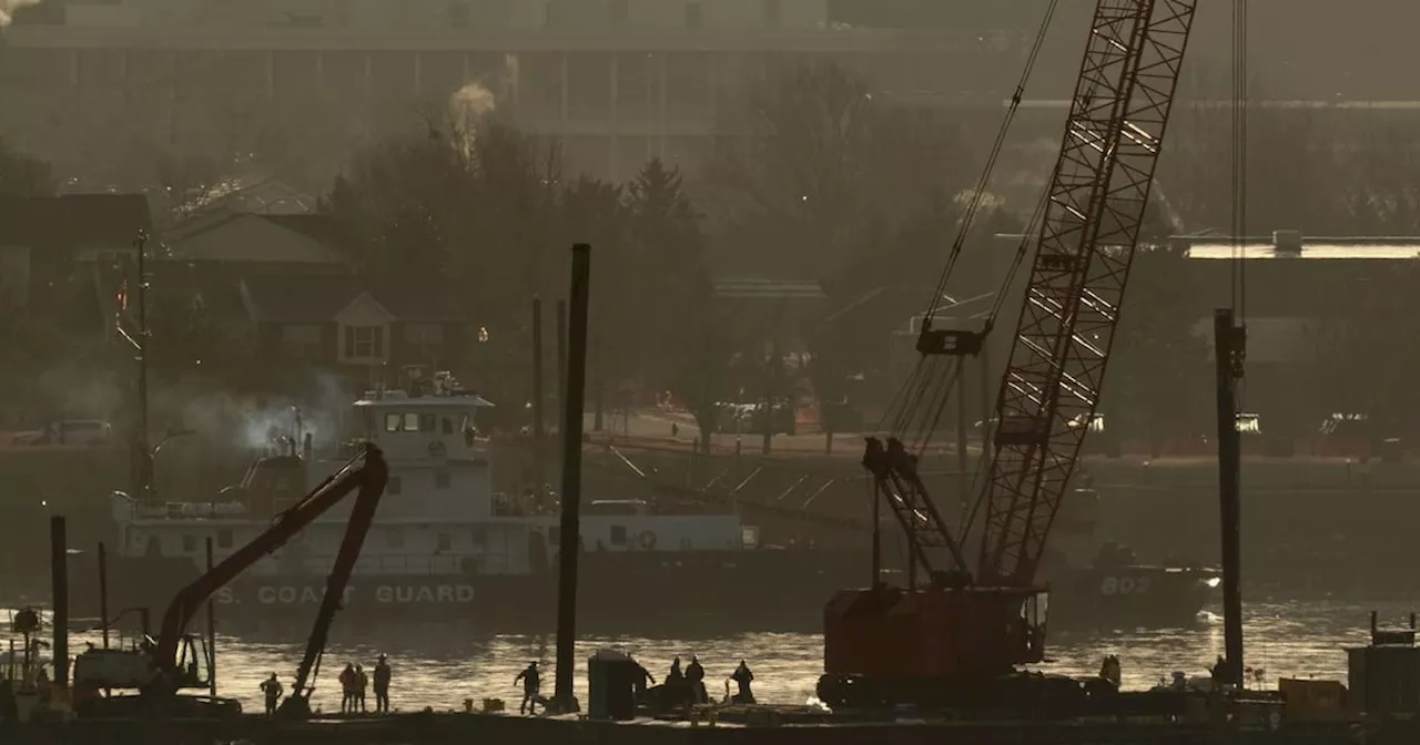 Rescue Crews Work Near Wreckage of American Airlines Jet in Potomac River