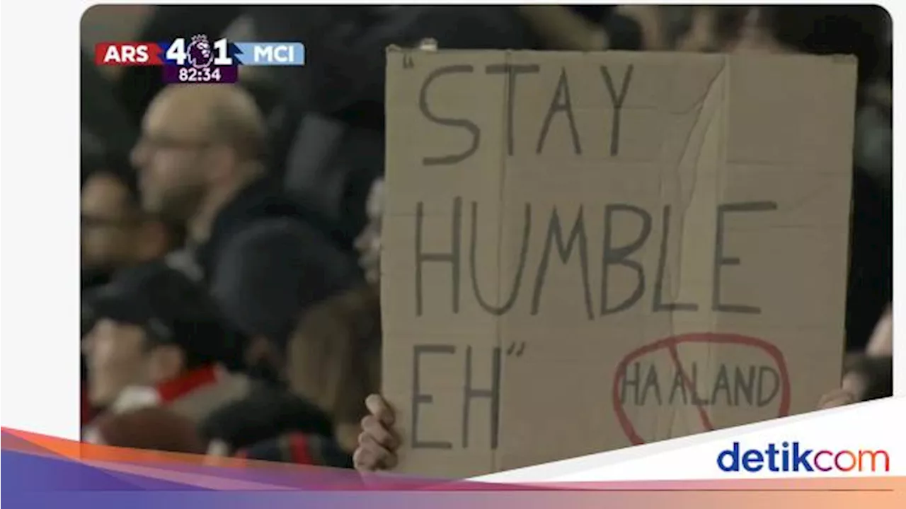 Man City Dihajar Arsenal, Haaland Dihantam Meme Stay Humble