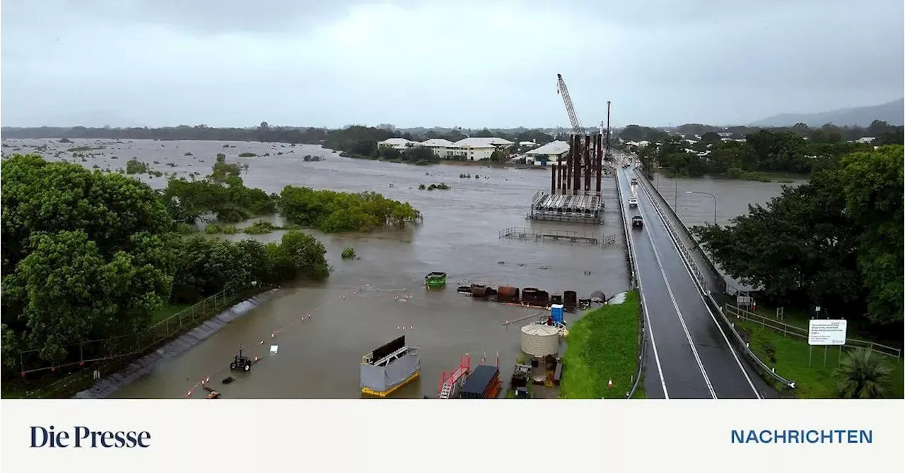 Rekord-Regen in Australien: Hochwasser lockt Krokodile an