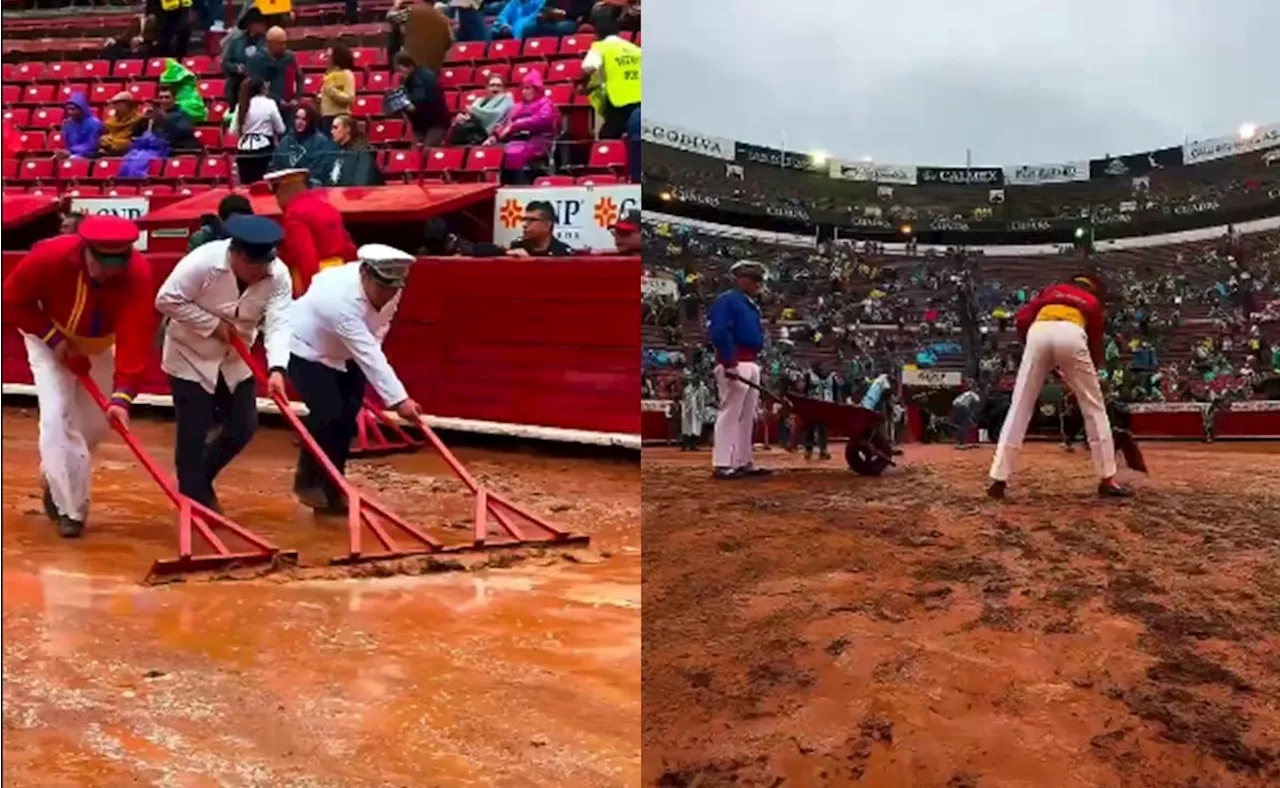 Corrida del aniversario de la Plaza México se aplaza por la lluvia que se registró en la CDMX