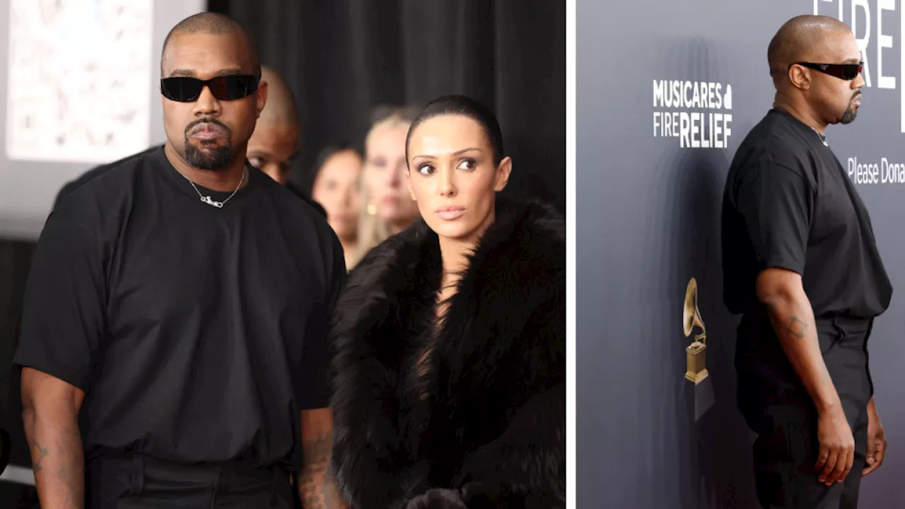 Polémica en los Grammy: Bianca Censori, pareja de Kanye West, se mostró desnuda en la alfombra roja