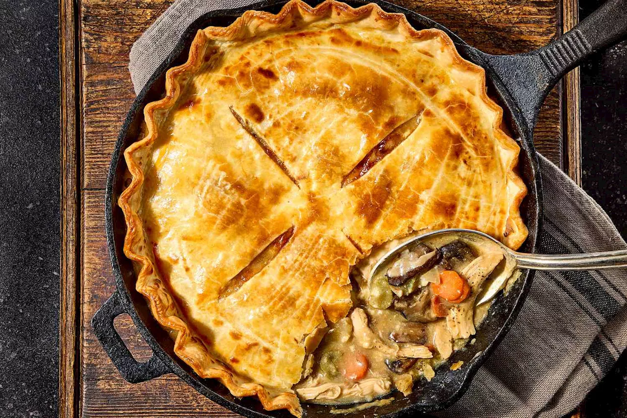 Easy Chicken Pot Pie with a Flaky Brie Crust