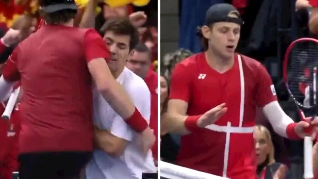 Tennis in uproar over ‘unbelievable scenes’ as player shoulder charges Davis Cup opponent