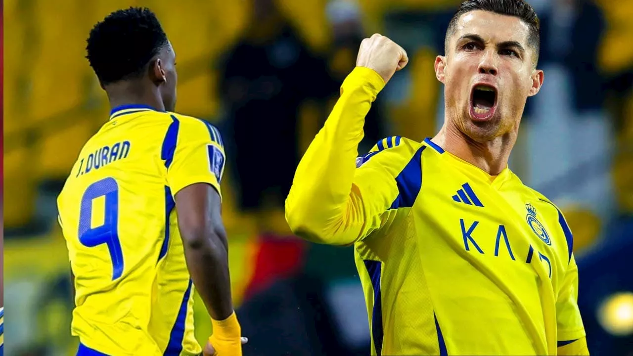 Primer partido de Jhon Durán junto a Cristiano Ronaldo en Al Nassr: ¡Doblete del luso!