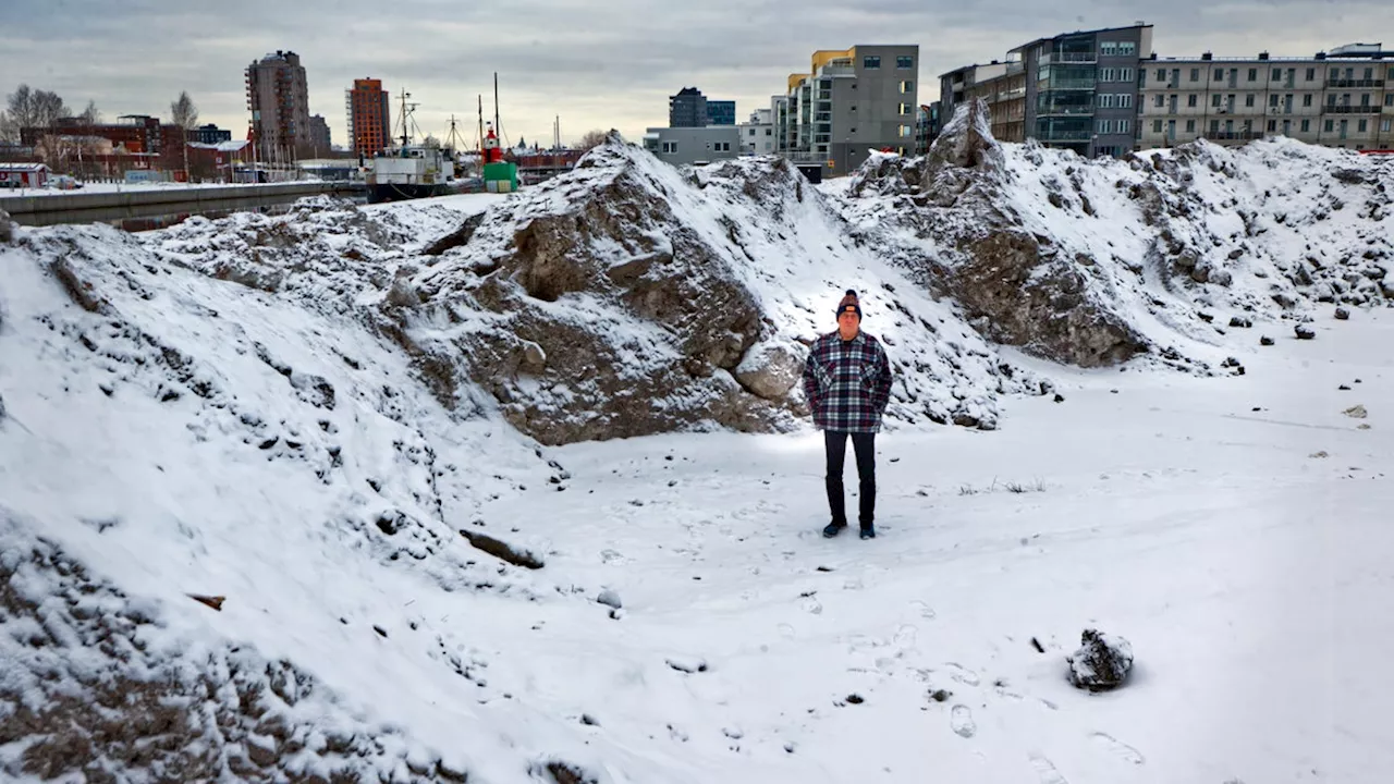 Snötipp växer på Alderholmen – boende oroas