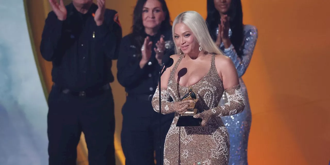 Beyoncé Makes History at the Grammys, Becoming First Black Woman to Win Album of the Year Since Lauryn Hill