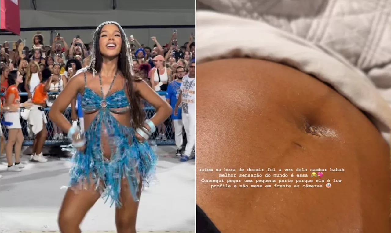 Brunna Gonçalves Mostra Zuri, Filha com Ludmilla, Dançando na Barriga Após Ensaio Técnico da Beija-Flor