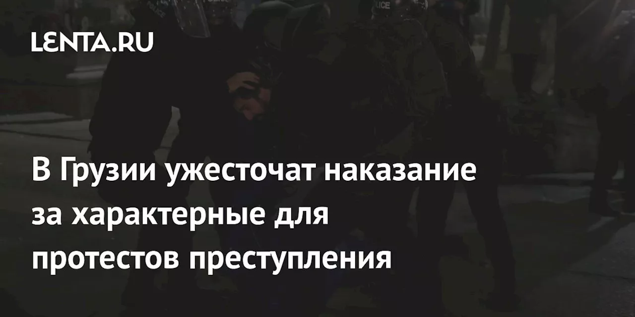 В Грузии ужесточат наказание за характерные для протестов преступления