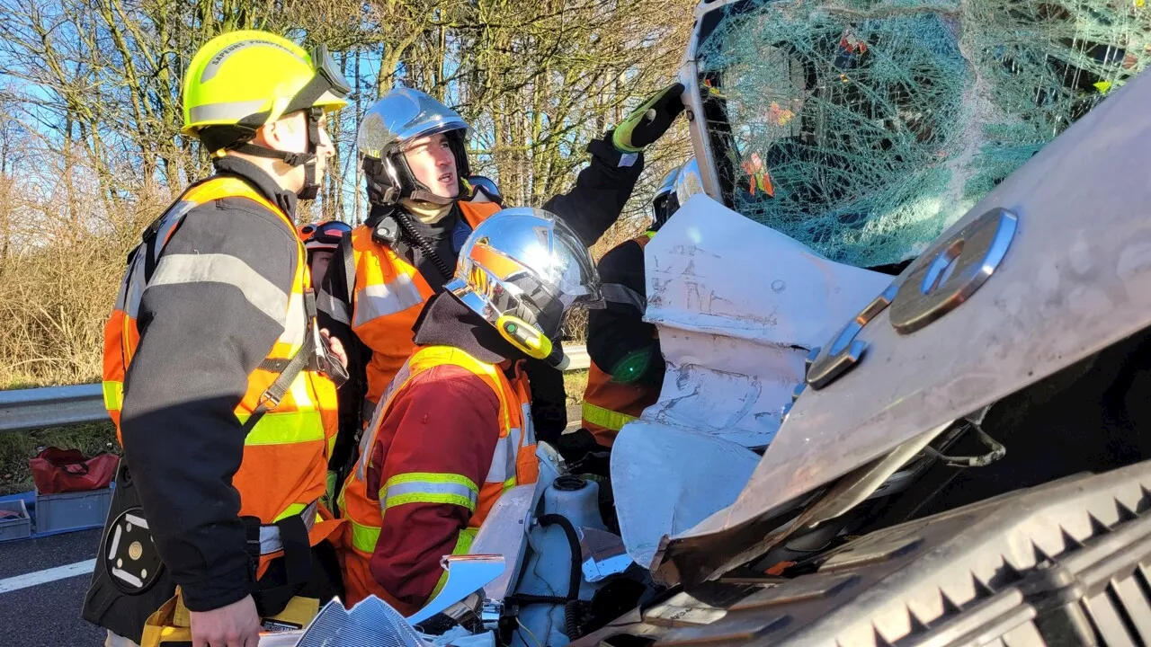 Accident entre deux camions sur l'A1 dans l'Oise