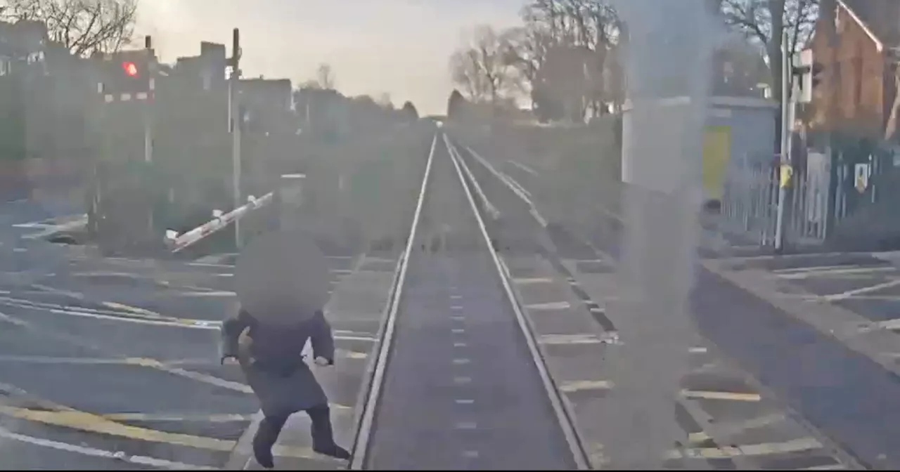 Woman Inches From Death After Ignoring Level Crossing Warnings