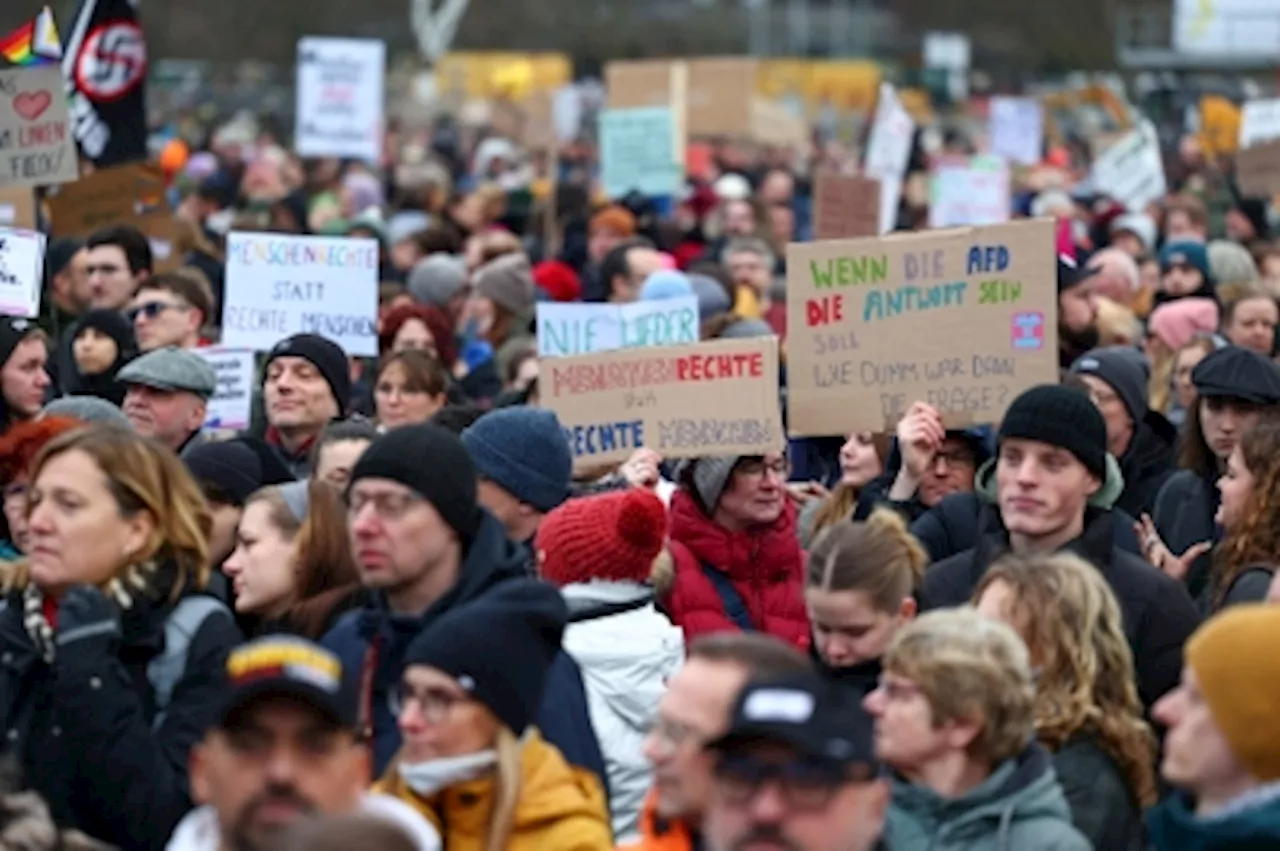 Tens of thousands protest in Berlin against proposed German immigration crackdown