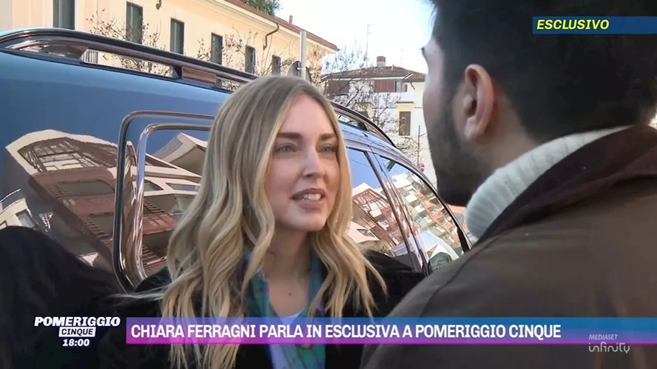 Chiara Ferragni a 'Pomeriggio Cinque': 'Sicura di essere innocente, farò di tutto per dimostrarlo'