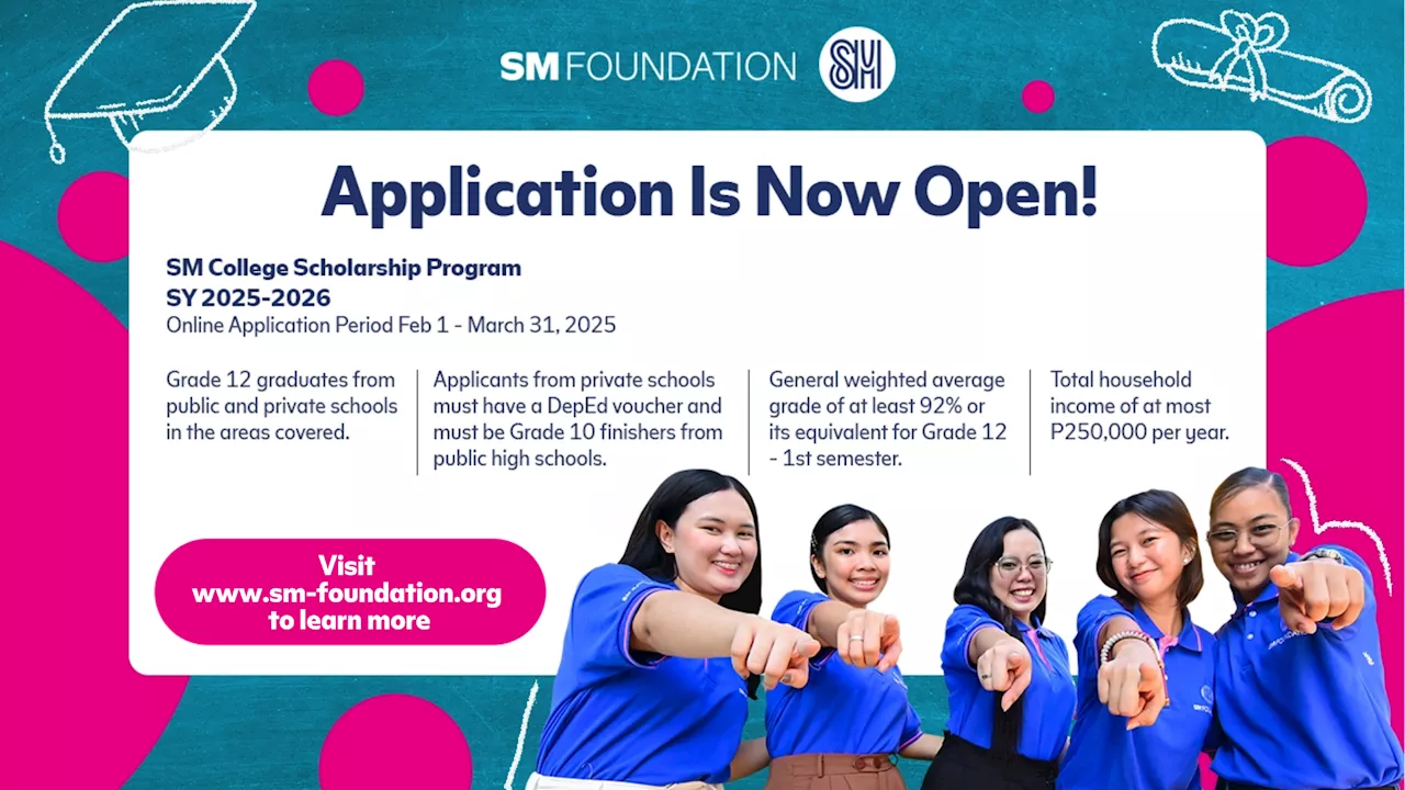 SM Foundation opens 2025 College Scholarship Application