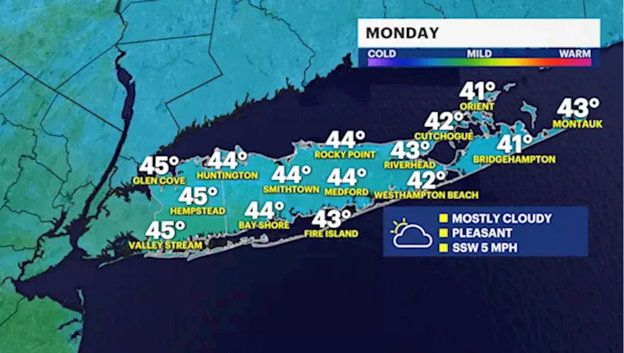 STORM WATCH: Wintry mix ends overnight before mostly cloudy Monday for Long Island