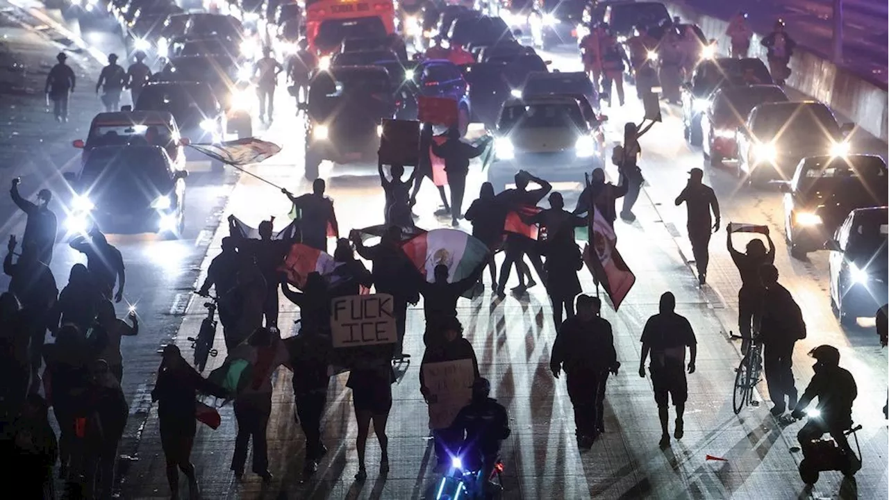 GOP lawmakers slam anti-Trump protestors blocking LA freeway