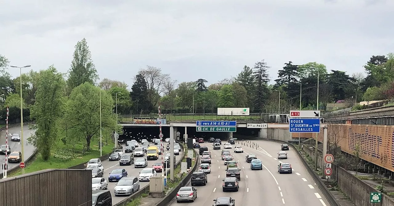 Fahrspurreservierung auf der Pariser Stadtautobahn