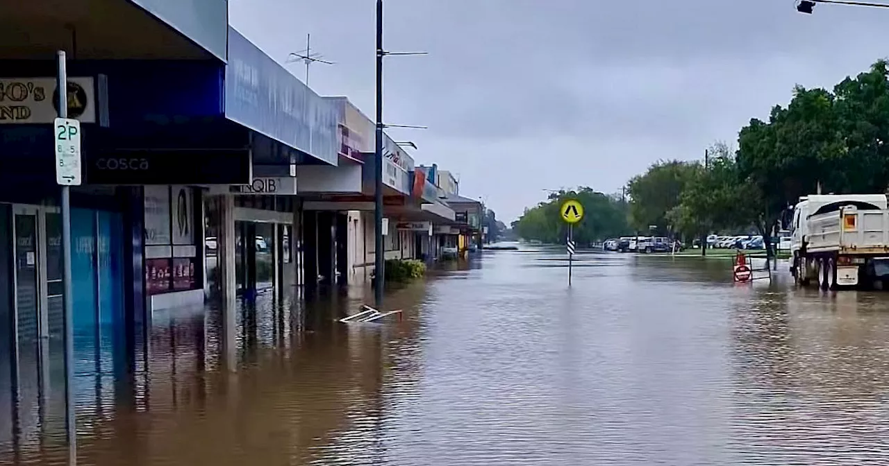 Starkes Hochwasser in Queensland, Australien nach Rekordregenfällen