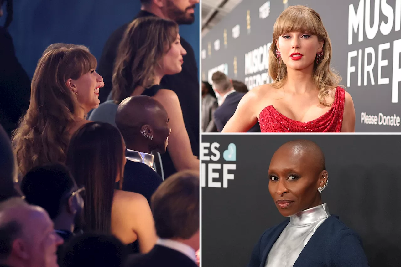 Why did Taylor Swift and Cynthia Erivo share a seat at the Grammys?