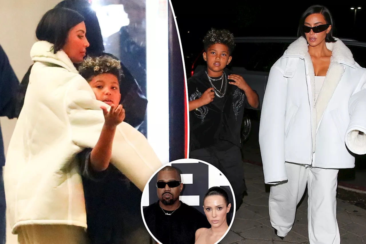 Kim Kardashian took son Saint, 9, to the movies as Kanye West and Bianca Censori turned heads at Grammys 2025