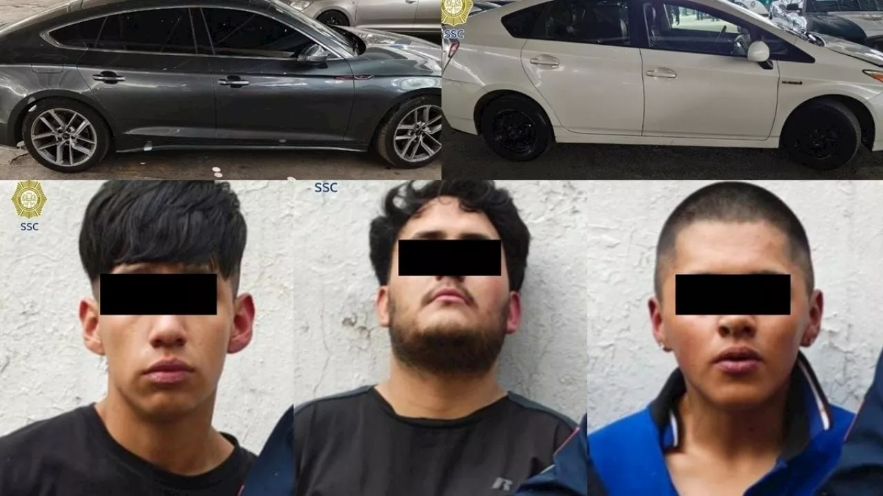 Detienen a tres jóvenes por robo de dos vehículos de lujo en hotel de la CDMX