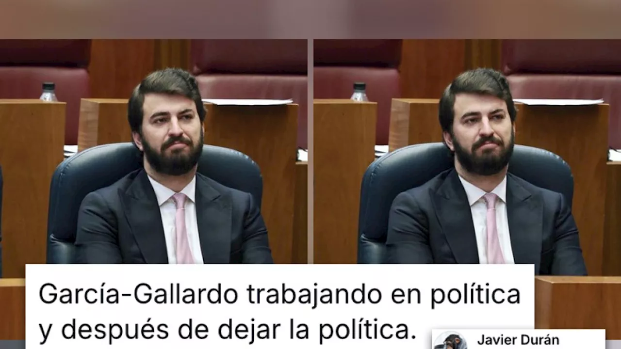 Las redes se despiden de Juan García-Gallardo tras su dimisión: 'Siempre se van los mejores. No es el caso'