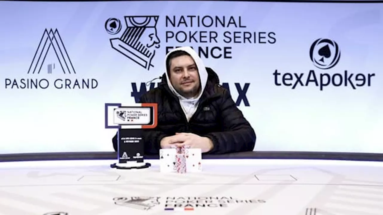 Kevin Naegelen Sacré Champion du Main Event des National Poker Series à Aix-en-Provence