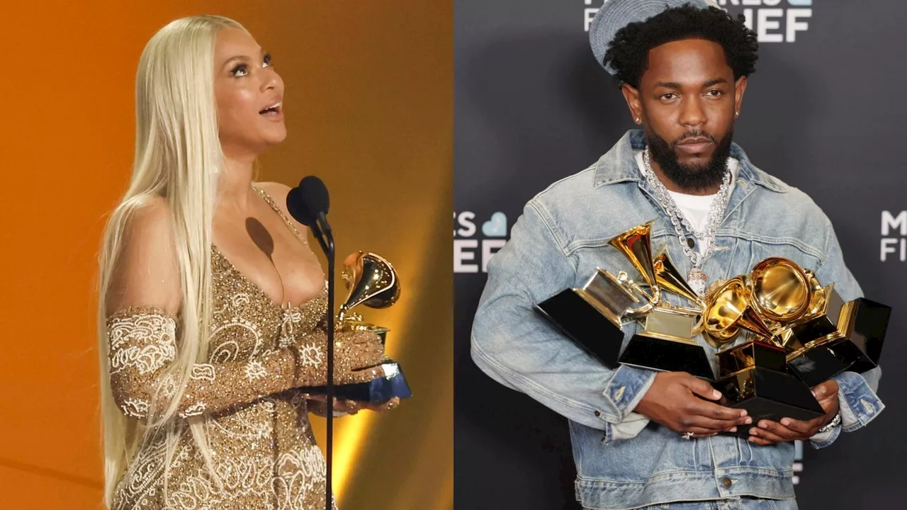 Kendrick Lamar se impone en los Grammy y Beyoncé se hace al fin con el premio a álbum del año