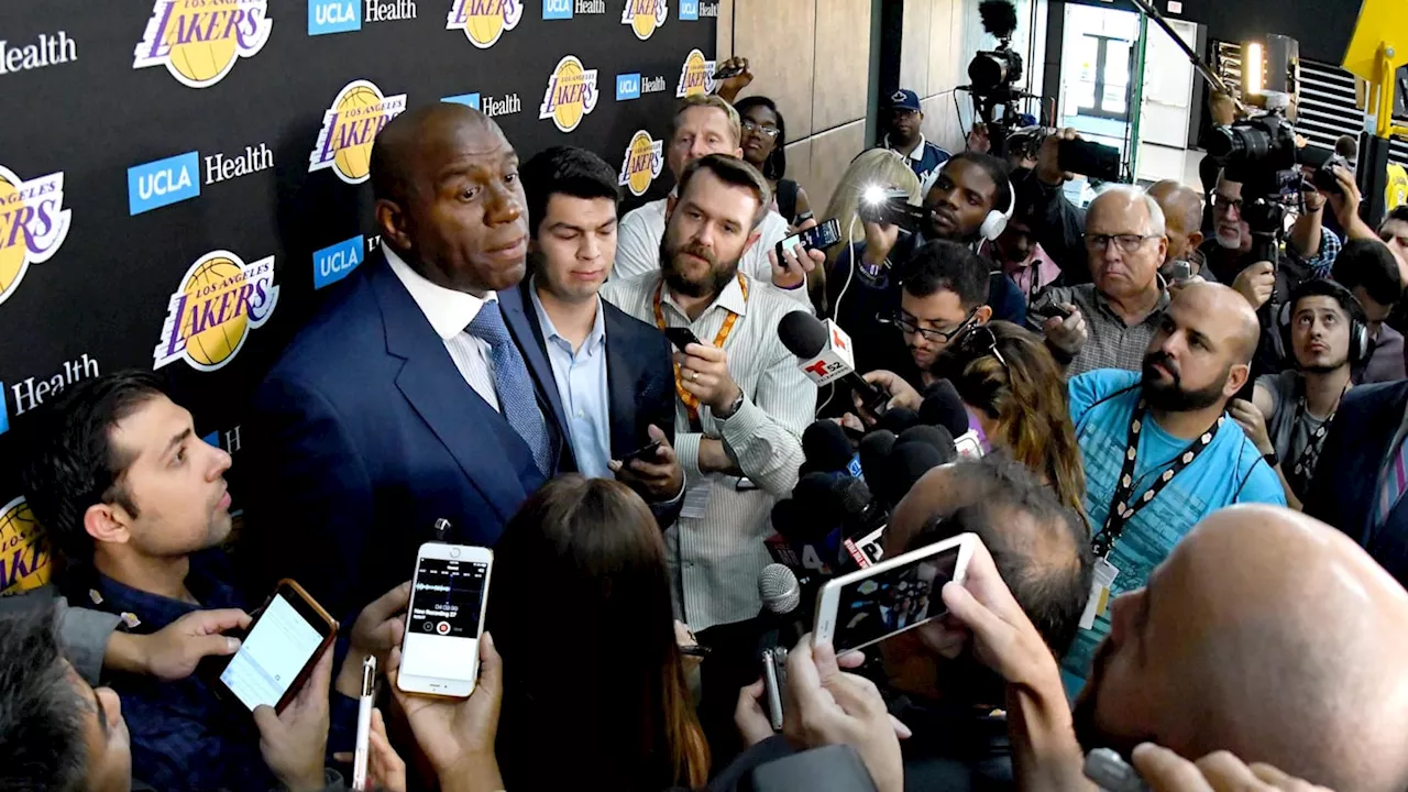 NBA Legend Magic Johnson Reacts To Lakers-Mavs Trade