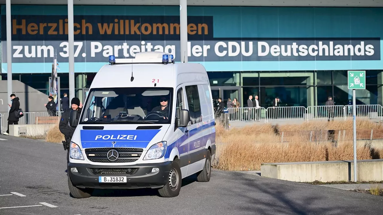 CDU-Parteitag in Berlin gleich von elf Demonstrationen begleitet