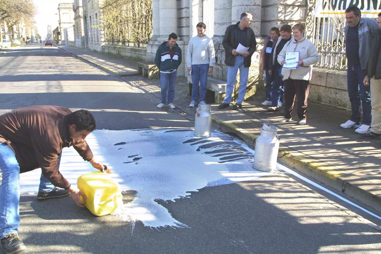 Agriculteurs en colère : quand les producteurs de lait manifestaient à Agen en 2004