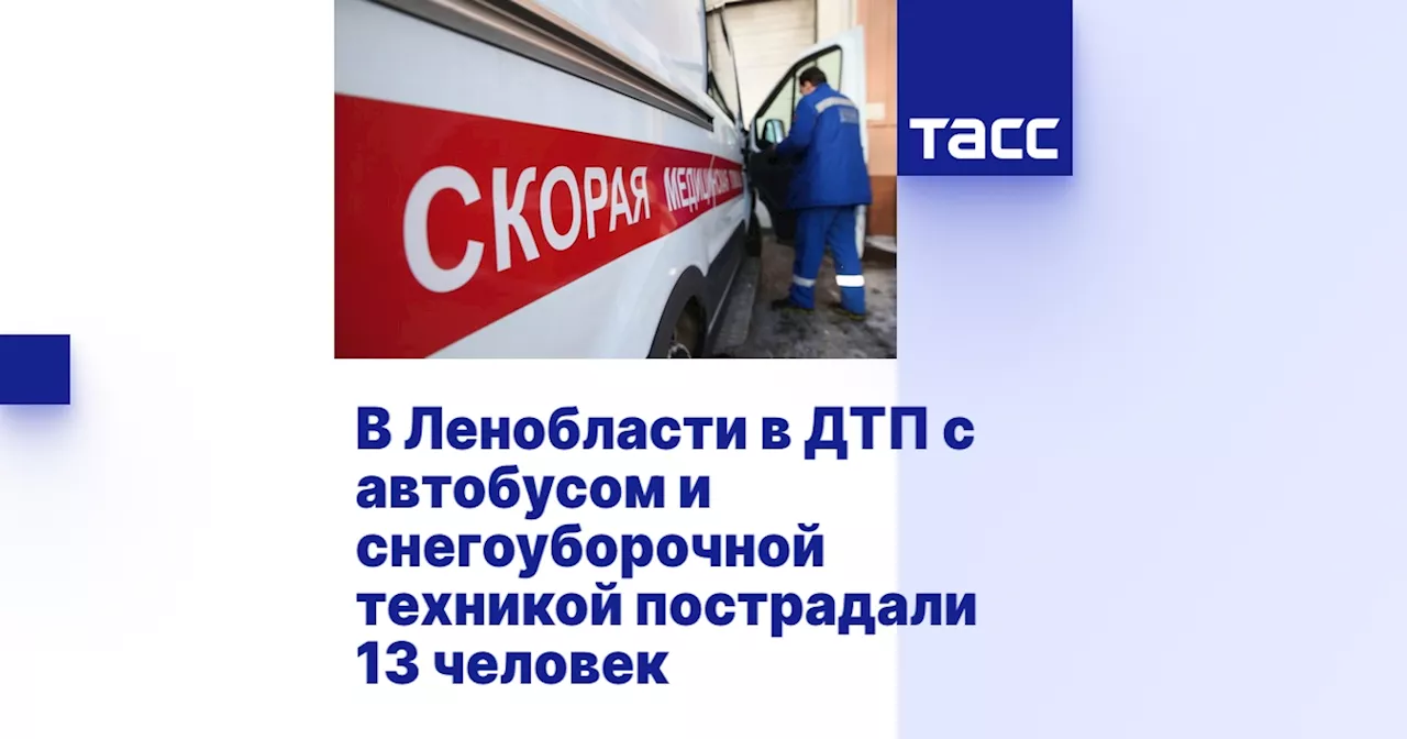 В Ленобласти в ДТП с автобусом и снегоуборочной техникой пострадали 13 человек