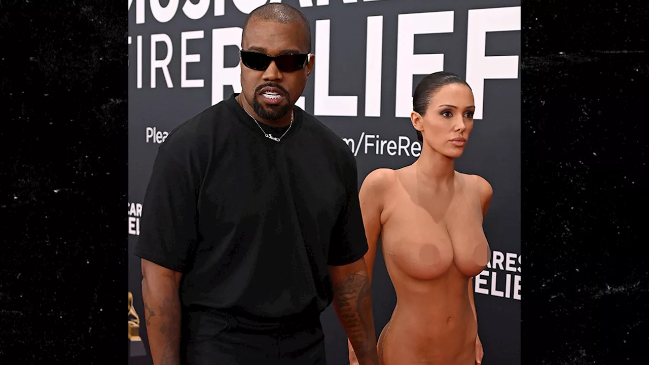 Bianca Censori Strips Naked on Grammy Red Carpet, Kanye West Makes Surprise Return