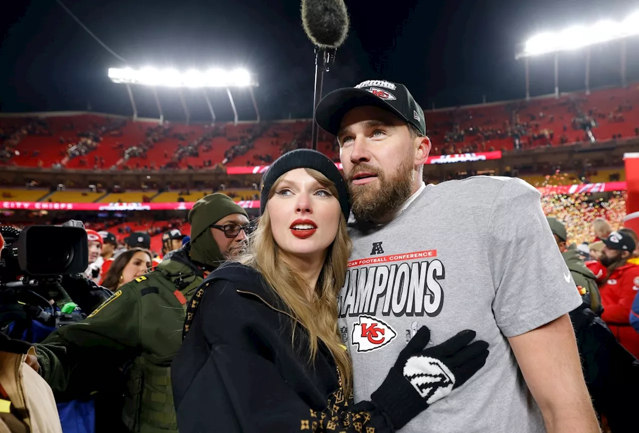 Taylor Swift Supports Travis Kelce as He Arrives for Super Bowl 2025