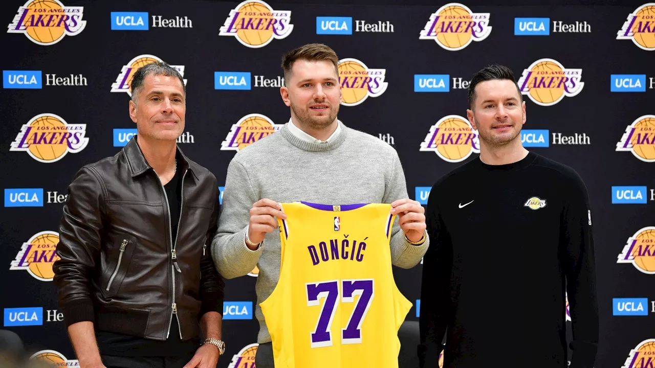 Luka Doncic se presenta como nuevo jugador de los Lakers