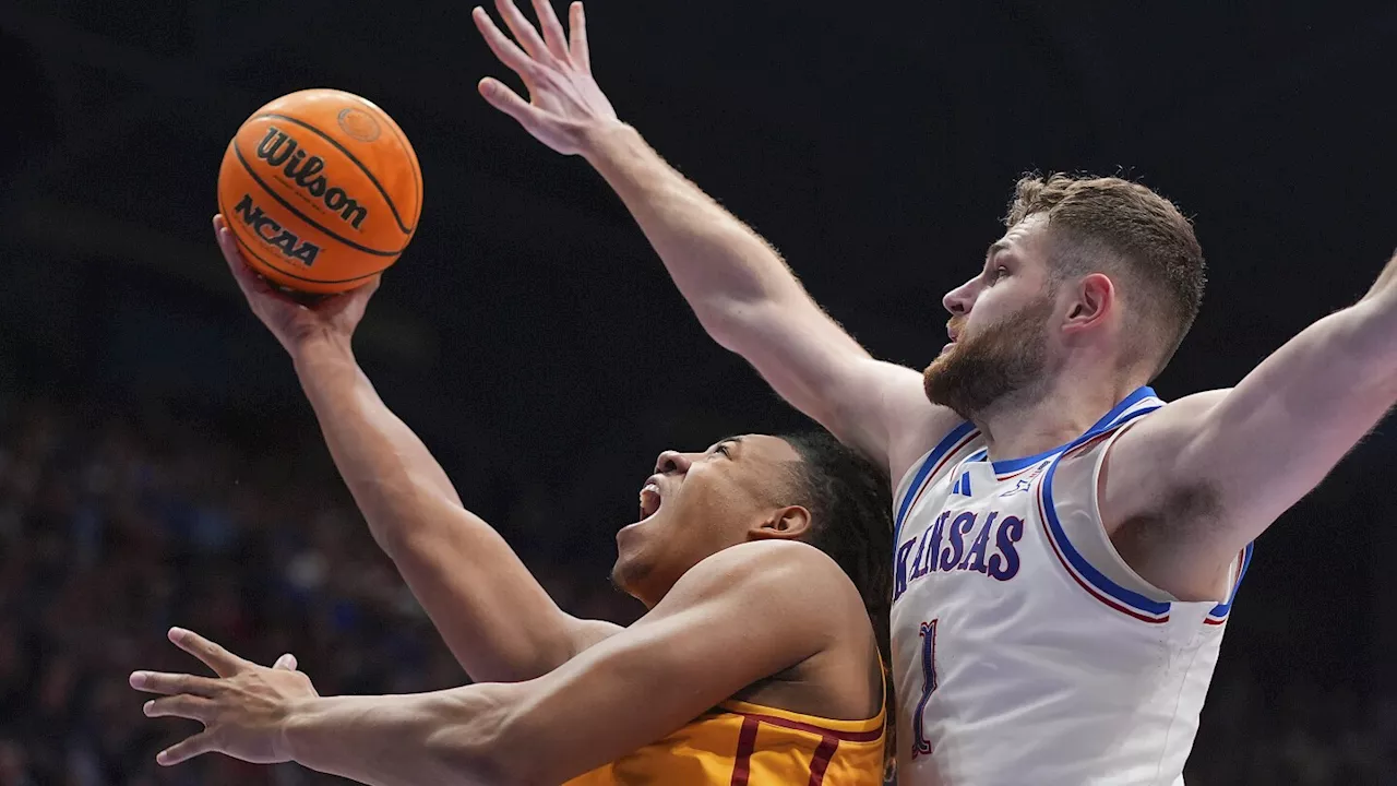 No. 16 Kansas shuts down No. 8 Iowa State in desperation game for both teams in the Big 12 race