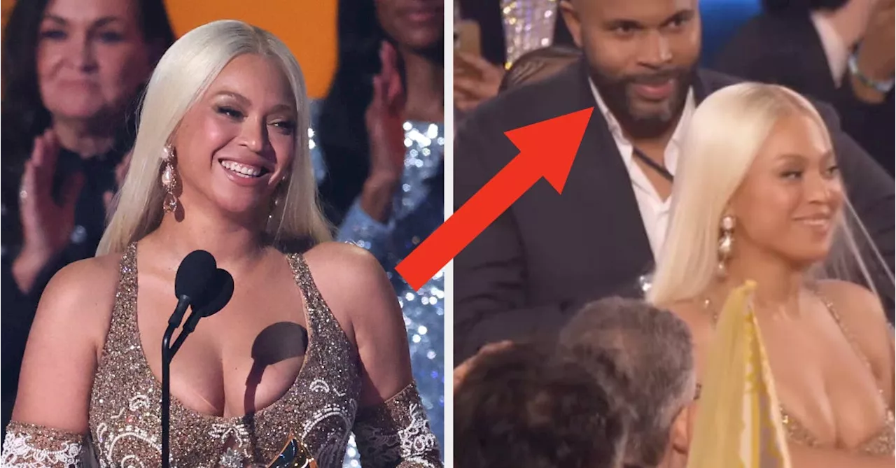 Beyoncé's Bodyguard Julius Breaks Character and Smiles After Historic Grammy Win