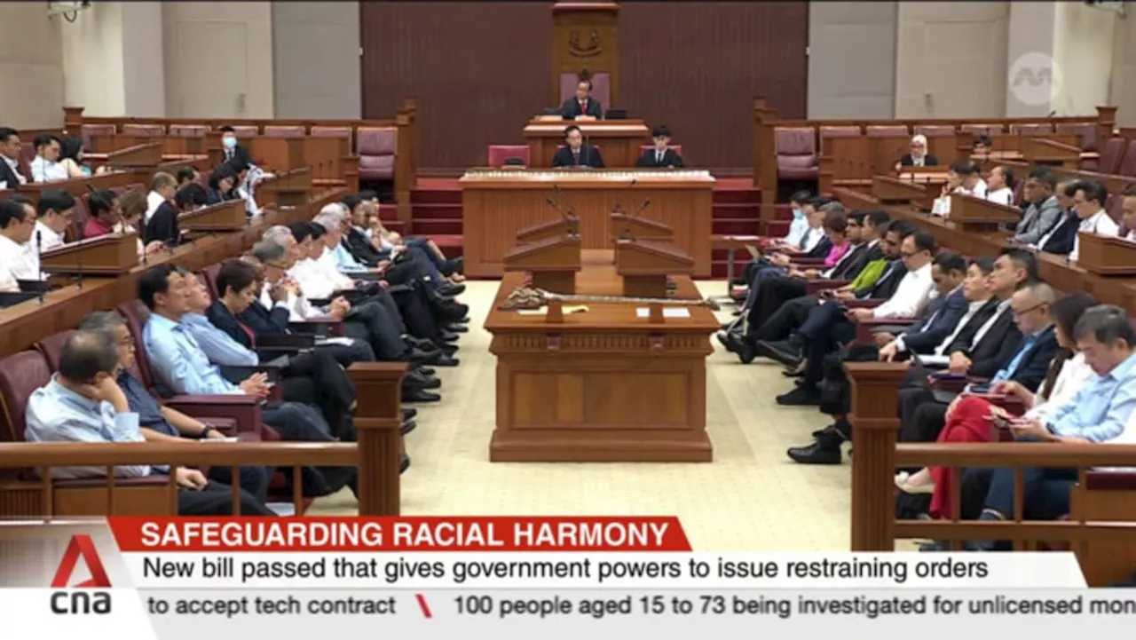 Parliament debates president's powers in new Maintenance of Racial Harmony Act