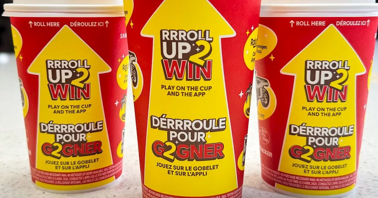 Tim Hortons brings back the cups for Roll Up to Win contest