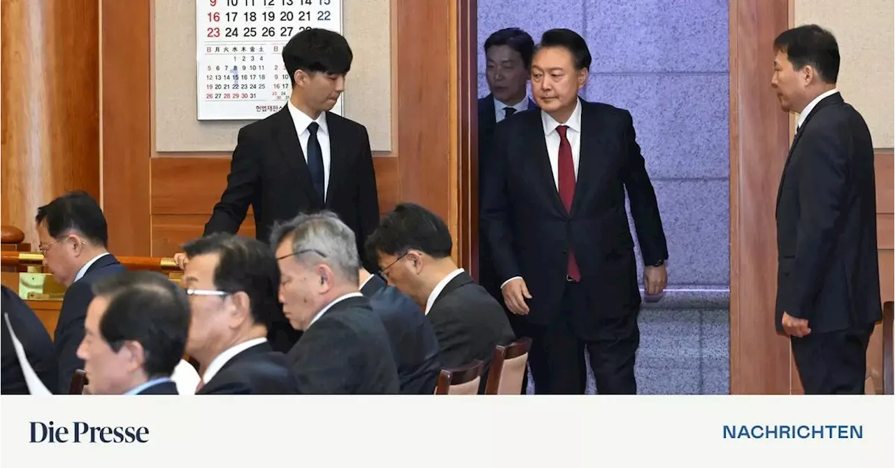 Südkoreas Präsident Yoon verteidigt sich vor dem Verfassungsgericht