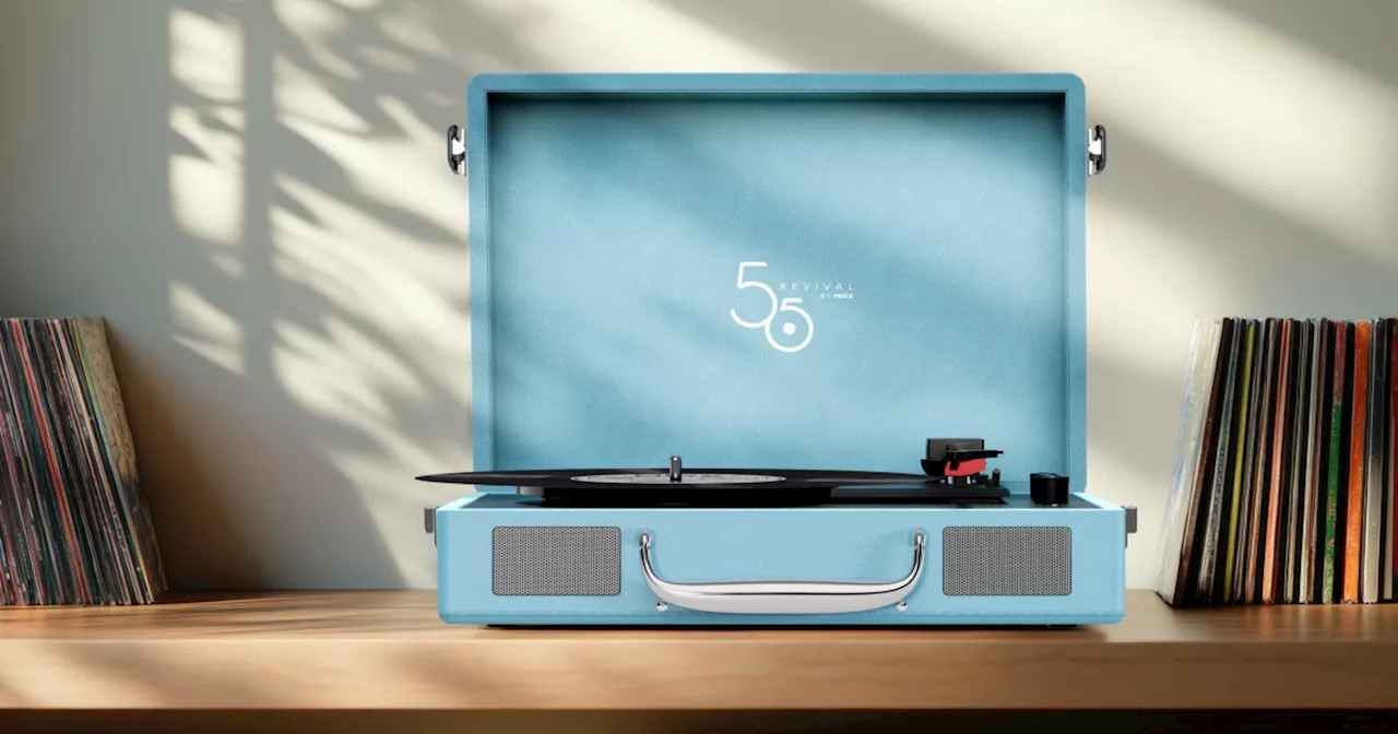 Mixx Revival 55 suitcase record player is cute, colorful, and perfect for newbs