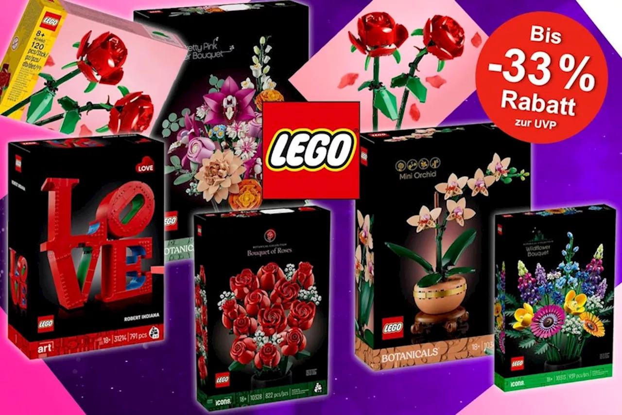 Lego Blumen Valentinstag Top Deals im Amazon Sale: Geschenke wie Lego Rosen, Blumenstrauß, Mini-Orchidee –