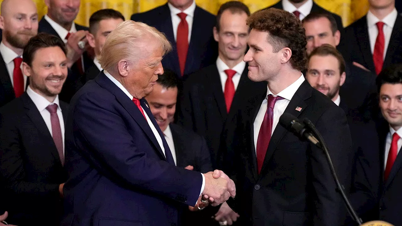 Panthers' Matthew Tkachuck 'grateful to be an American' as team celebrates Stanley Cup title with Trump