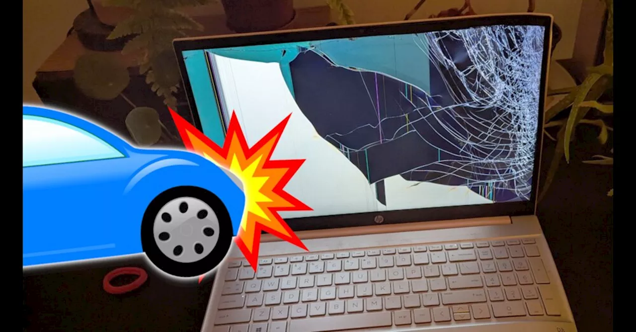 PC-Spieler wird von Auto angefahren, Laptop überlebt den Unfall