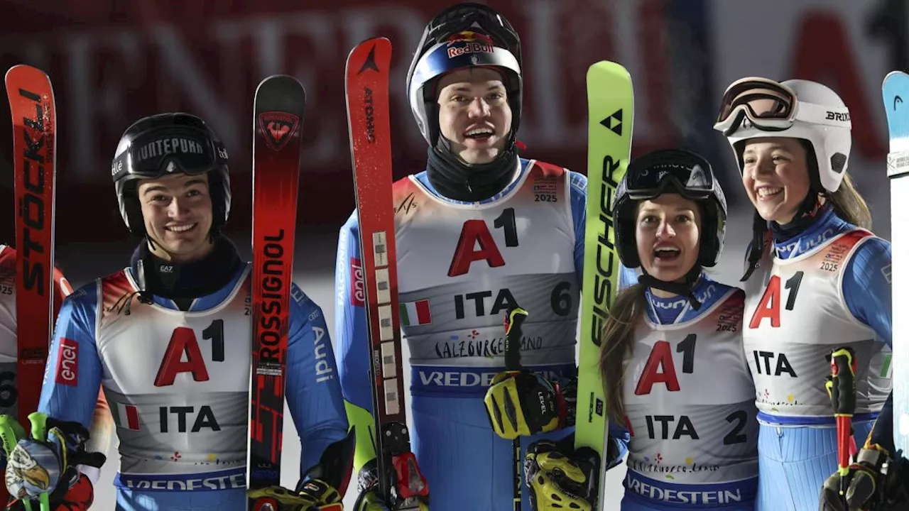 L'Italia vola all'oro nel parallelo a squadre di sci alpino! 