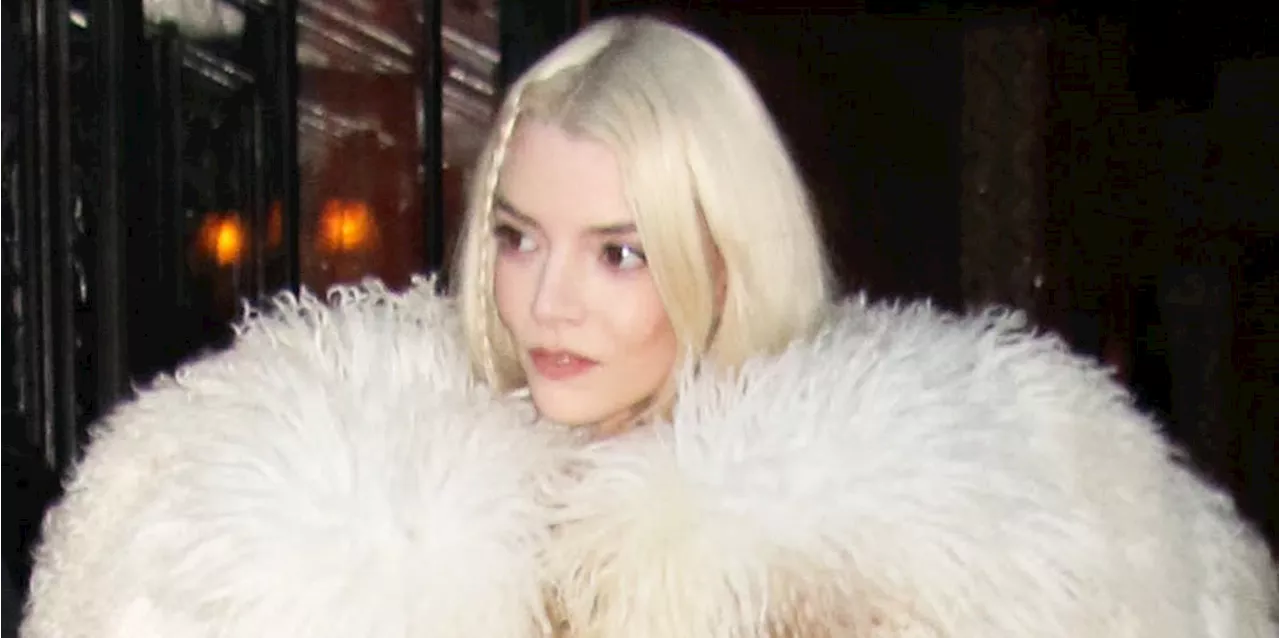 Anya Taylor-Joy Dives Headfirst into the Fur Renaissance with a Monstrous Beige Coat