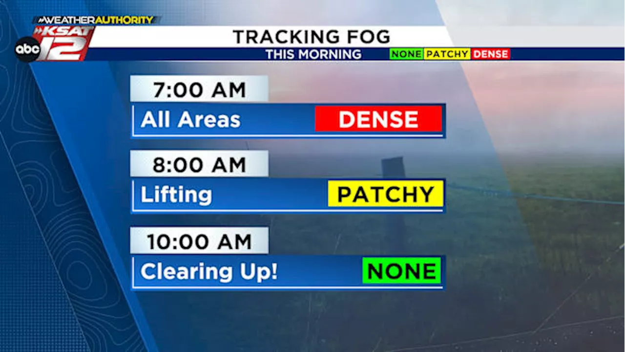 Dense fog could affect the morning commute