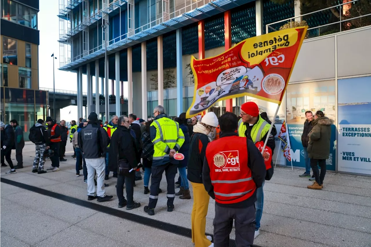 Salariés de la SNEF en Grève à Paris