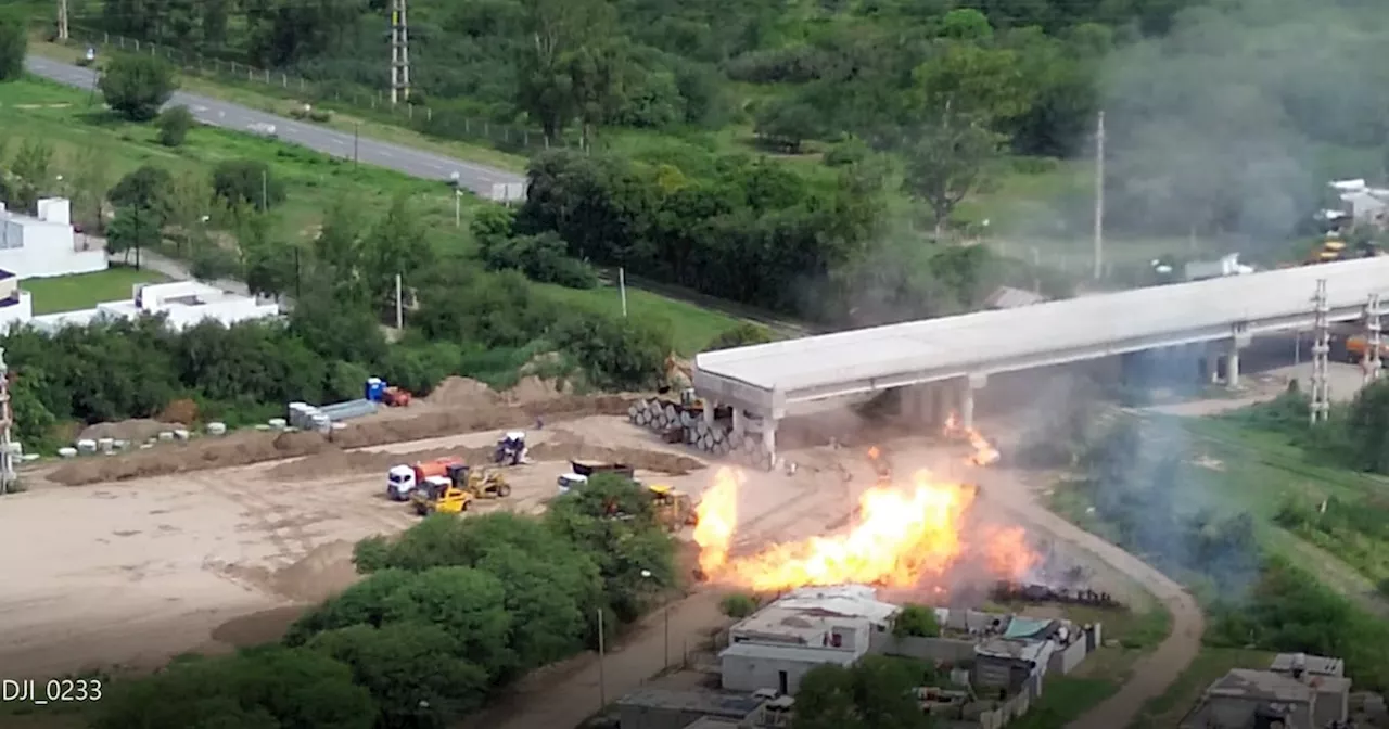 Fallece víctima por explosión y incendio de gasoducto en Villa María